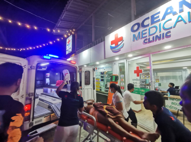 Ocean Medical Clinic at night