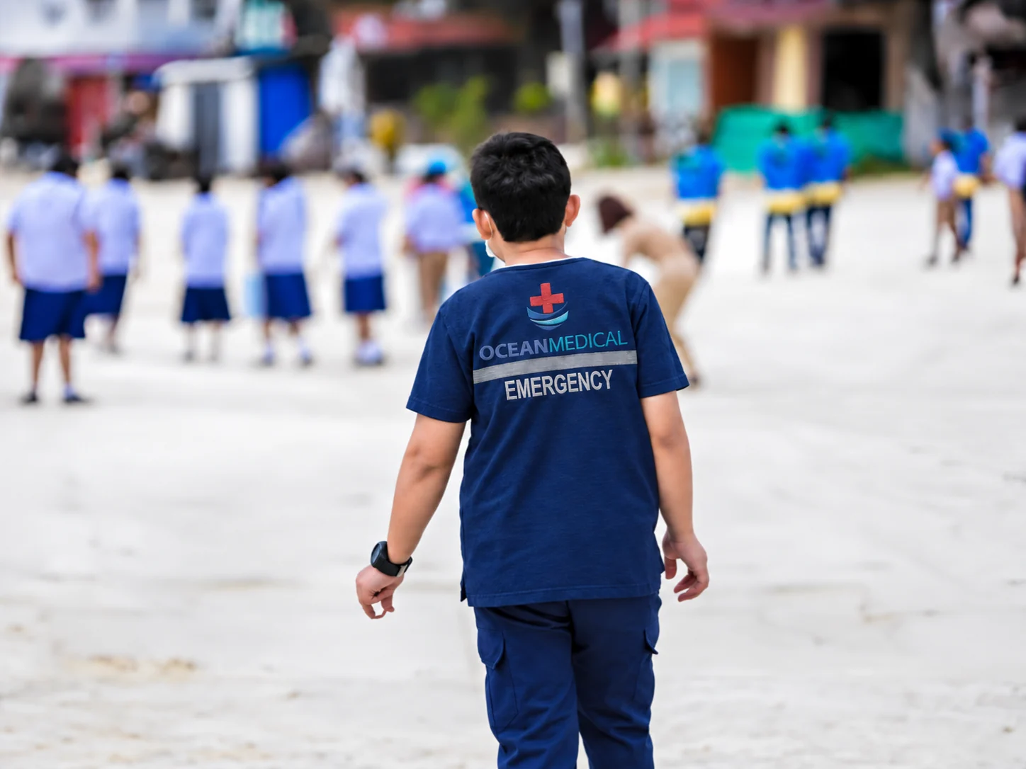 Ocean Medical staff member wearing an emergency team uniform on Koh Phangan