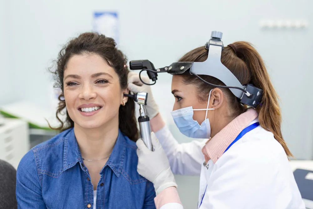 Ear examination at Ocean Medical Clinic